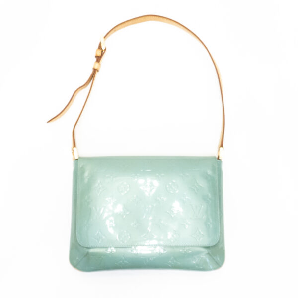 Louis Vuitton Tasche Thompson Street Vernis Leder türkis