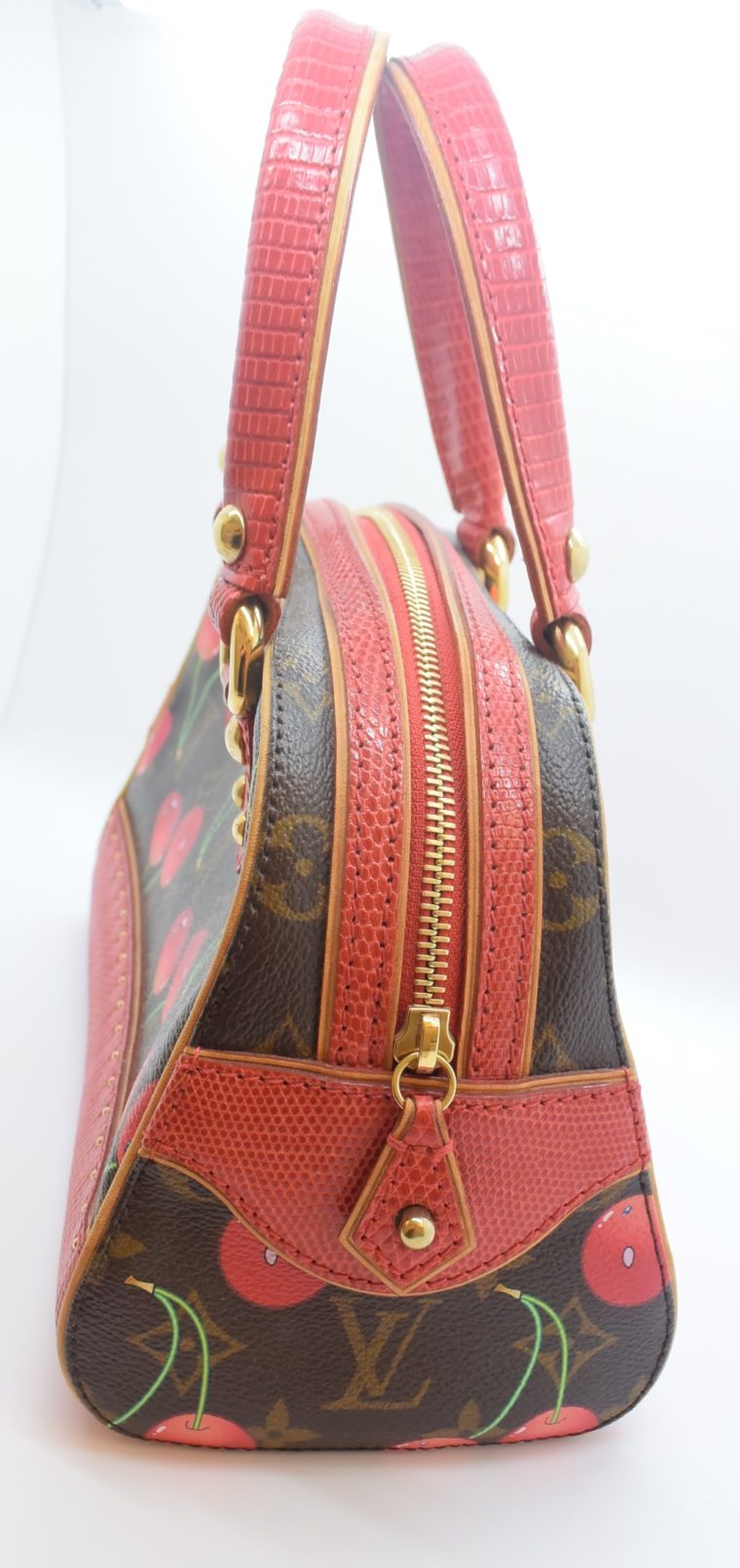 Louis Vuitton Sac Femior Eidechsenleder Cerise -11628