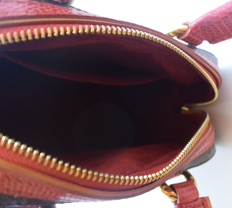 Louis Vuitton Sac Femior Eidechsenleder Cerise -11632