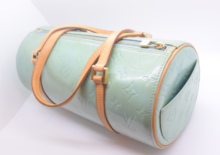 Louis Vuitton Tasche Bedford türkis Vernis Leder -0