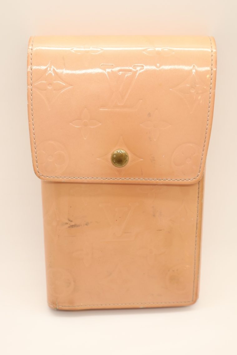 Louis Vuitton Geldbörse Tasche Walker Clutch rosa Vernisleder-13725