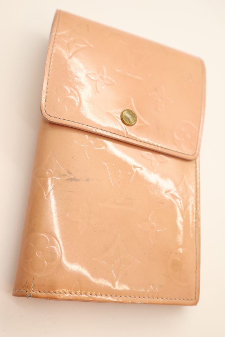 Louis Vuitton Geldbörse Tasche Walker Clutch rosa Vernisleder-13728