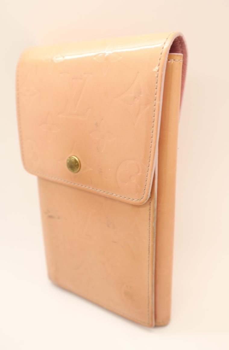 Louis Vuitton Geldbörse Tasche Walker Clutch rosa Vernisleder-13730