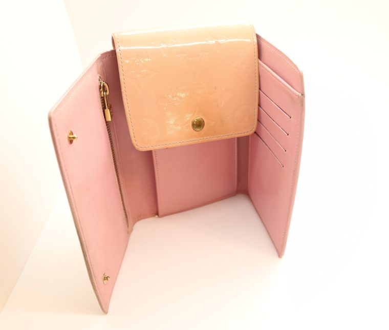 Louis Vuitton Geldbörse Tasche Walker Clutch rosa Vernisleder-0