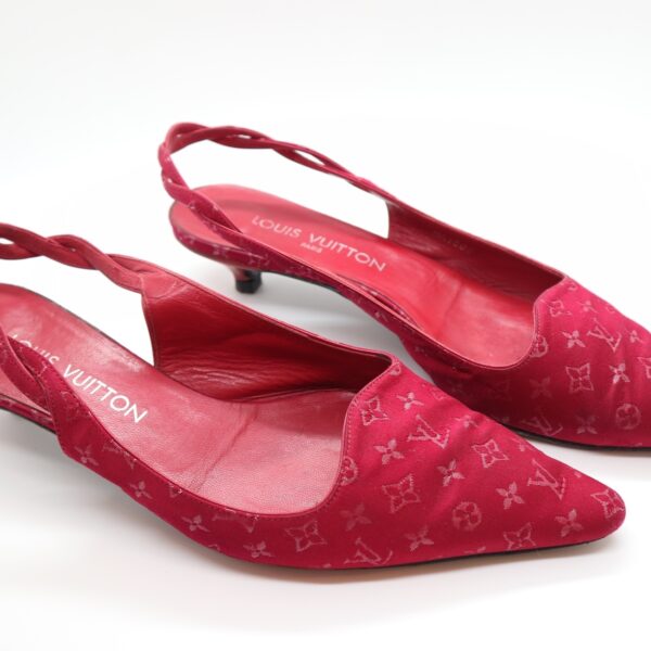 Louis Vuitton Pumps Satin Rot Gr.38