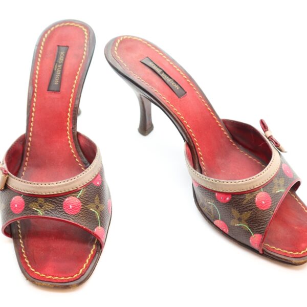 Louis Vuitton Pumps Cerise Takashi Murakami Cherry Monogram Rot Braun Gr.37