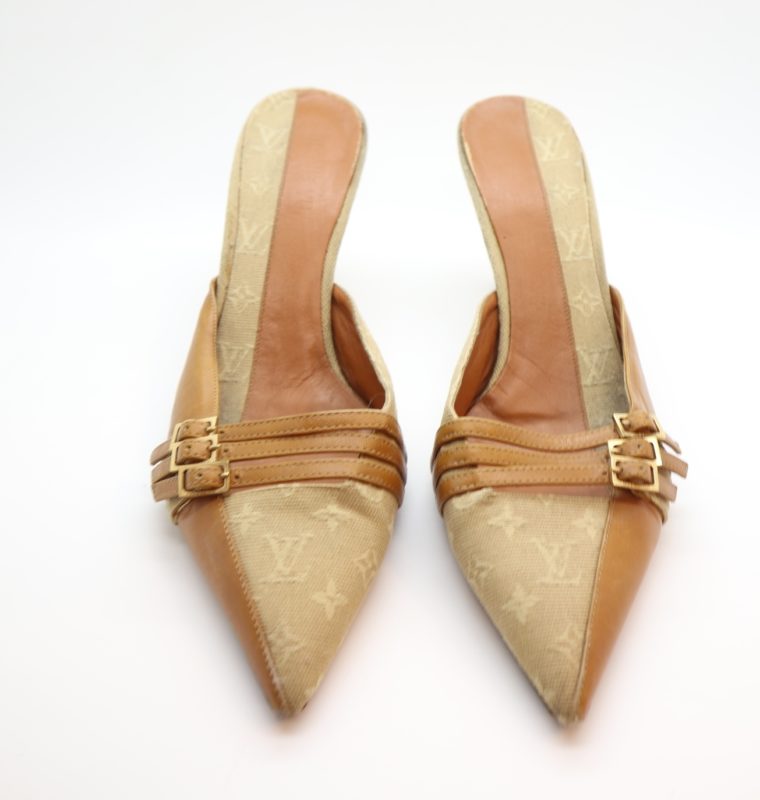 Louis Vuitton Pumps Mini Lin beige 39 1/2-14373