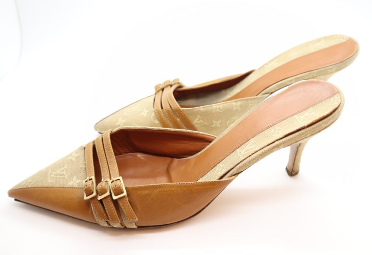 Louis Vuitton Pumps Mini Lin beige 39 1/2-14374