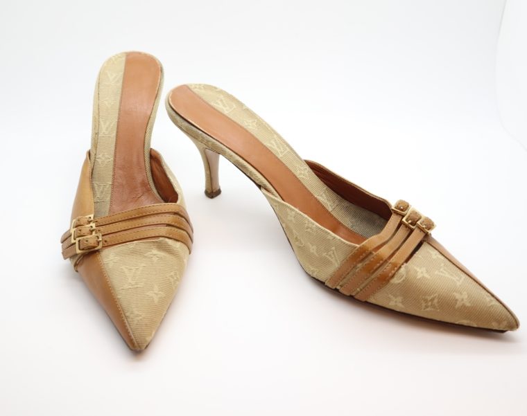 Louis Vuitton Pumps Mini Lin beige 39 1/2-14377