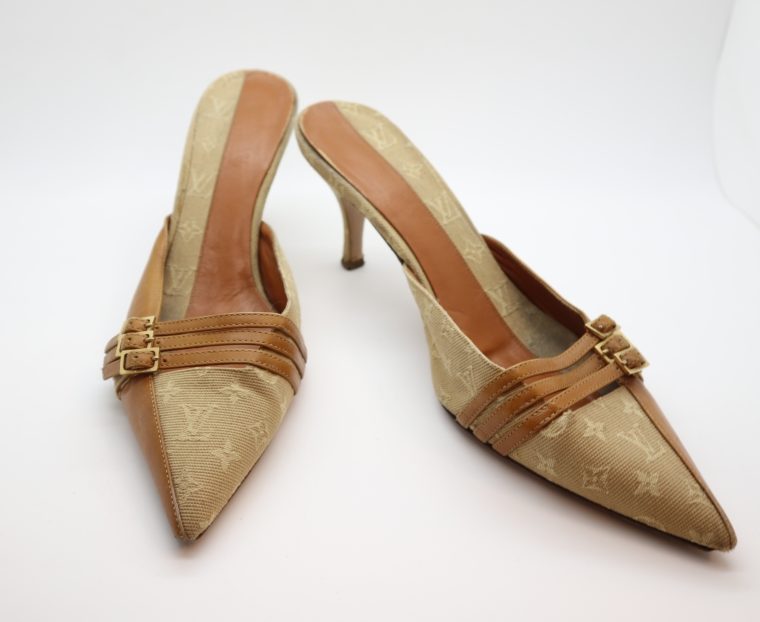 Louis Vuitton Pumps Mini Lin beige 39 1/2-14378