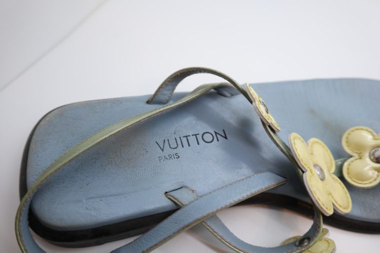 Louis Vuitton Sandalen Flip Flops blau 38-14424