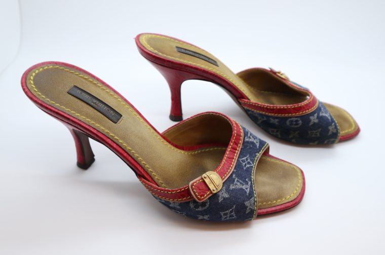 Louis Vuitton Pumps Krokodilleder Jeans 37 1/2-14443