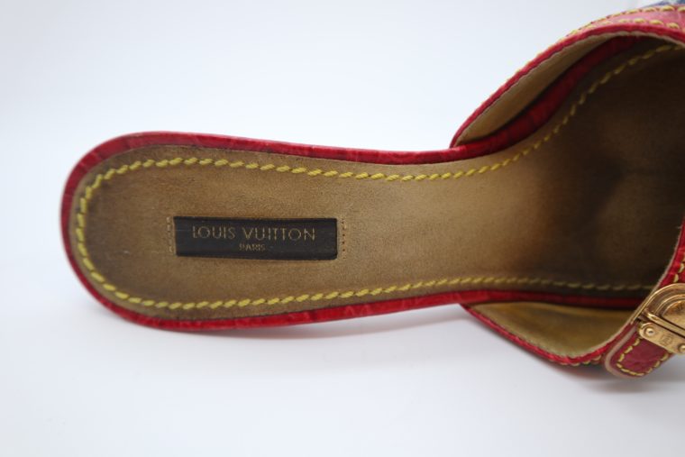 Louis Vuitton Pumps Krokodilleder Jeans 37 1/2-14446