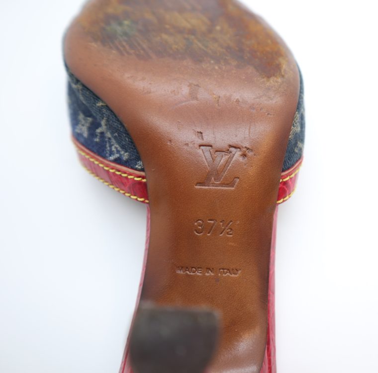Louis Vuitton Pumps Krokodilleder Jeans 37 1/2-14444
