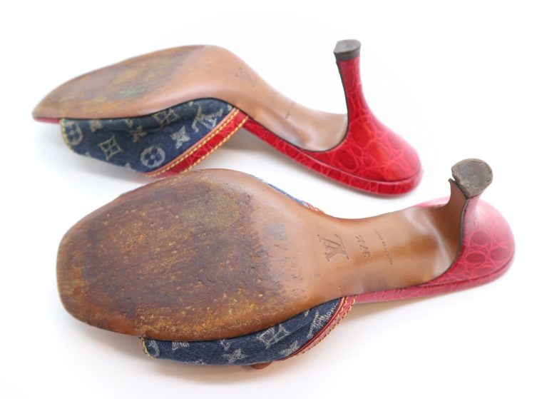 Louis Vuitton Pumps Krokodilleder Jeans 37 1/2-14445