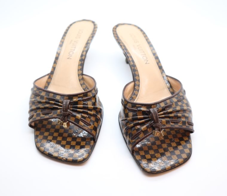 Louis Vuitton Pumps Damier Ebene 37 1/2-14467