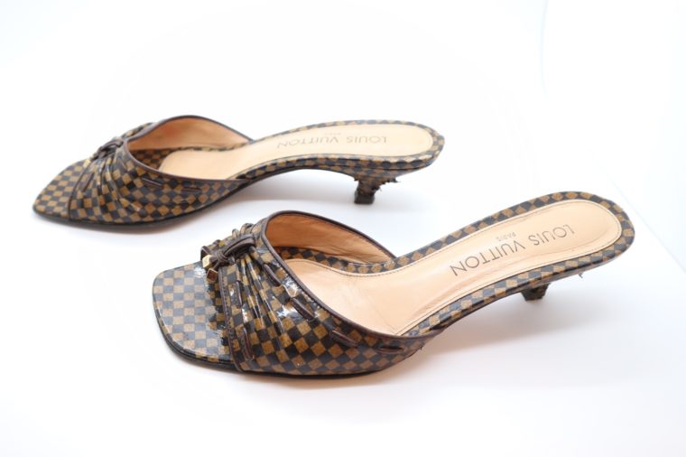 Louis Vuitton Pumps Damier Ebene 37 1/2-14465