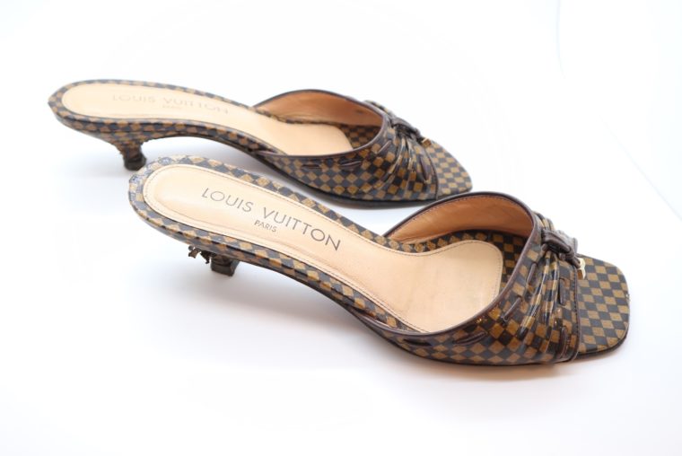 Louis Vuitton Pumps Damier Ebene 37 1/2-14466