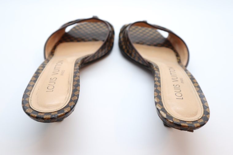 Louis Vuitton Pumps Damier Ebene 37 1/2-14468
