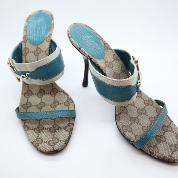 Gucci Pumps Türkis Braun Gr.38