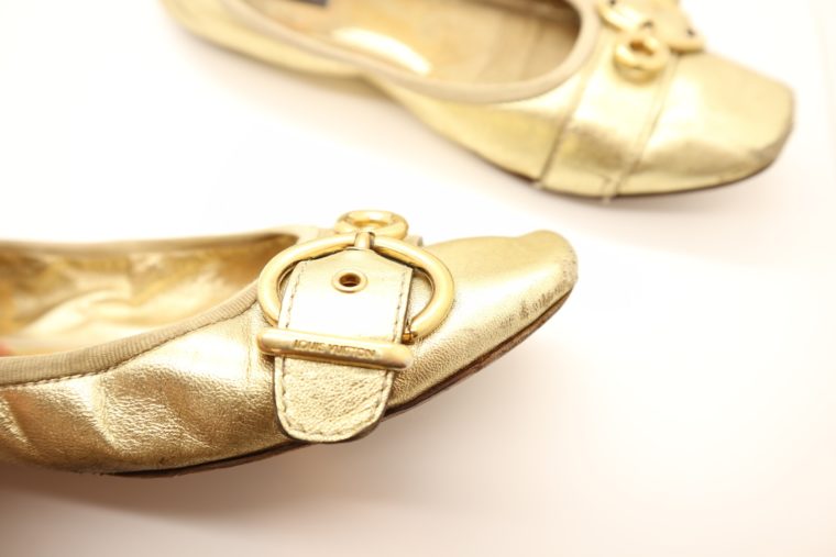 Louis Vuitton Ballerinas gold 39 1/2-14619