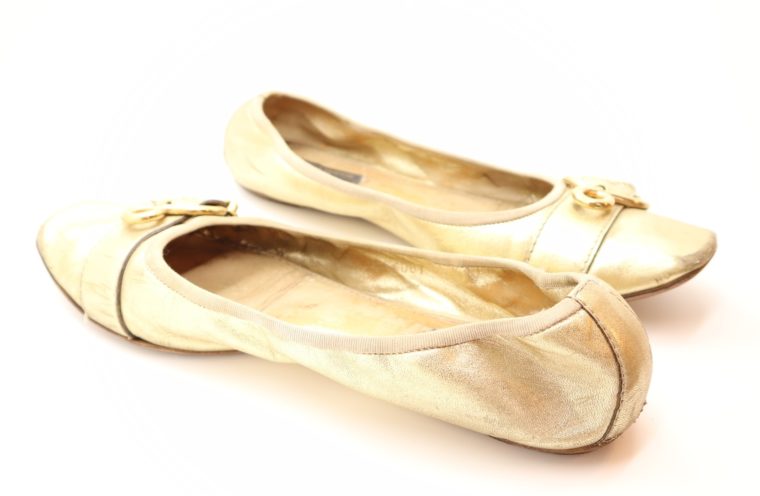 Louis Vuitton Ballerinas gold 39 1/2-14615