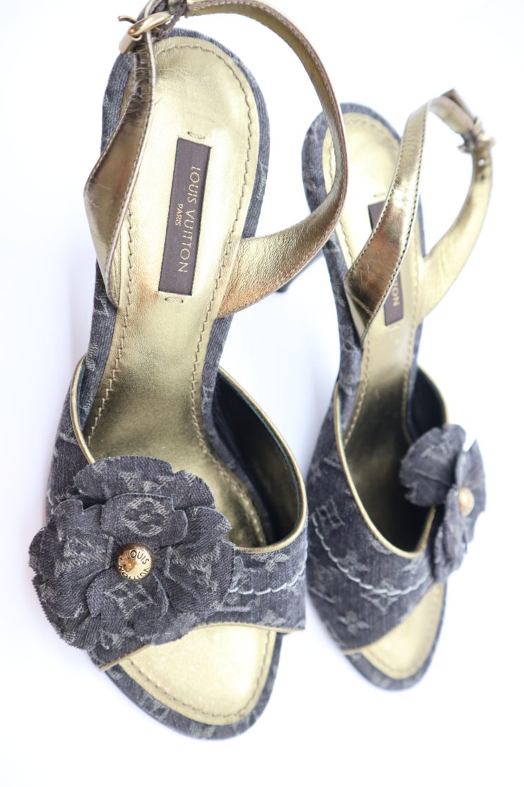 Louis Vuitton Pumps Jeans gold 37-14678