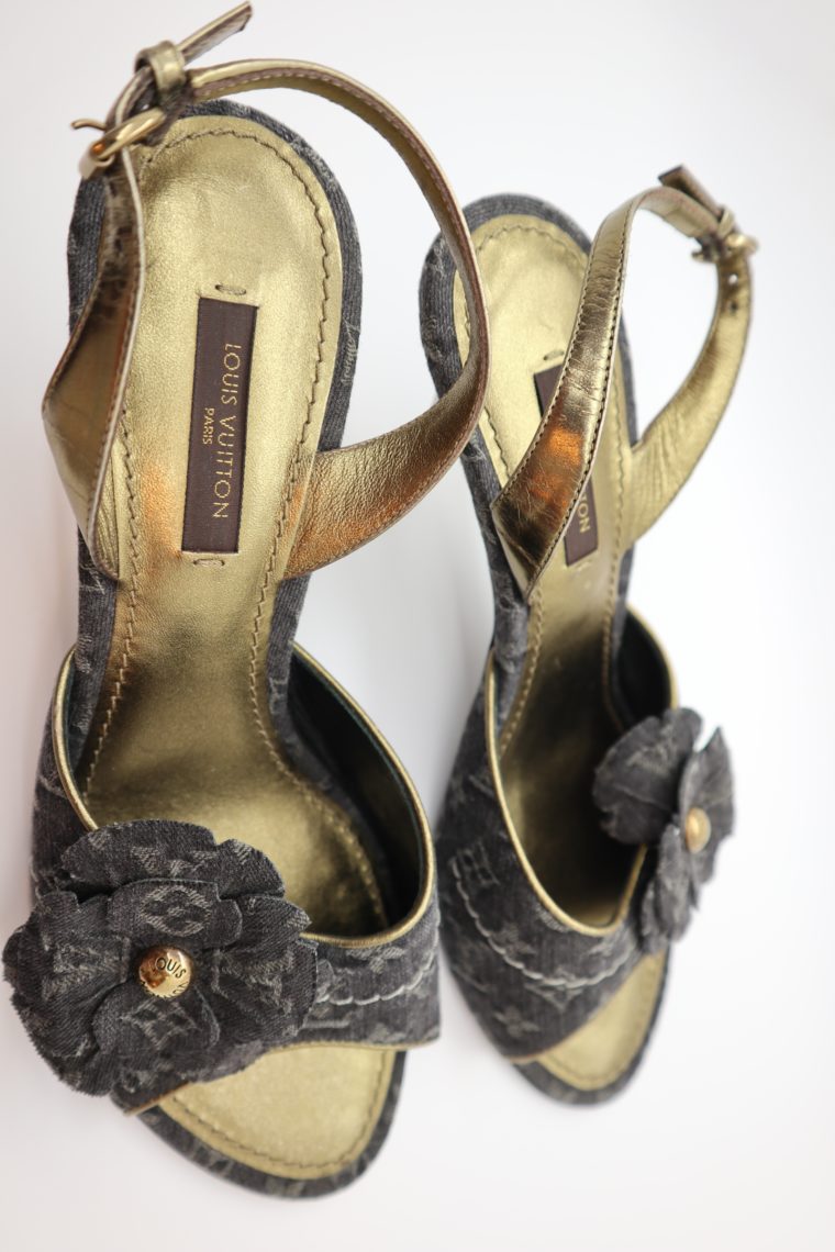Louis Vuitton Pumps Jeans gold 37-14680