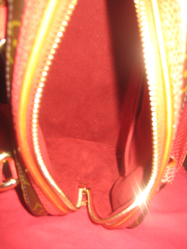 Louis Vuitton Sac Femior Eidechsenleder Cerise -1057