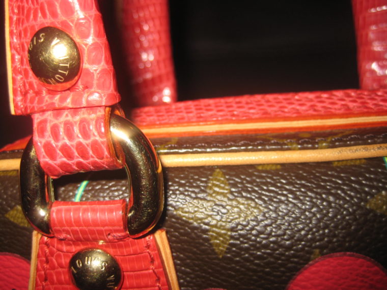 Louis Vuitton Sac Femior Eidechsenleder Cerise -1073