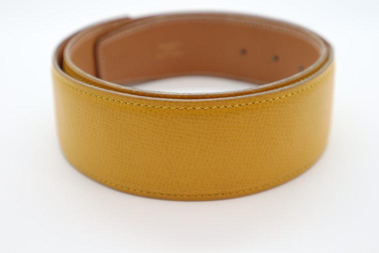 Hermès Gürtel Wendegürtel gelb beige-14690