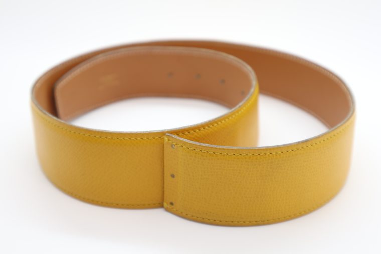 Hermès Gürtel Wendegürtel gelb beige-0