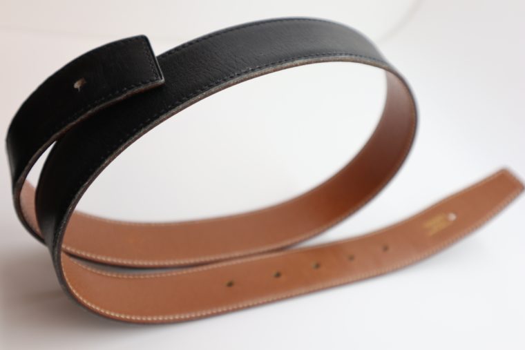 Hermès Gürtel Wendegürtel blau beige-0