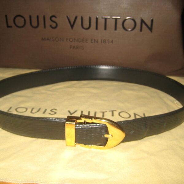 Louis Vuitton Gürtel Epi Leder schwarz