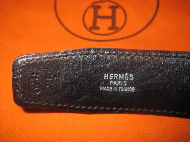 Hermès Gürtel Wendegürtel blau -1416