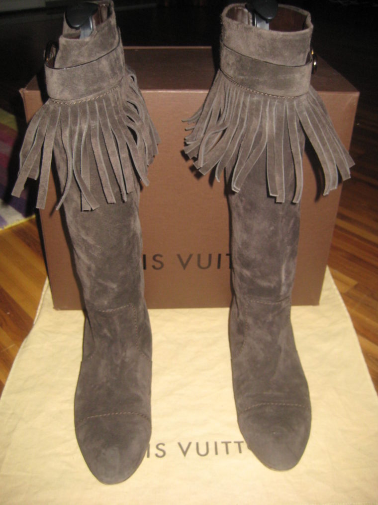 Louis Vuitton Stiefel braun 39 Leder-0