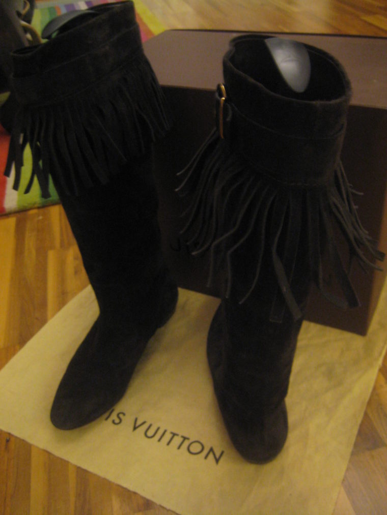 Louis Vuitton Stiefel braun 39 Leder-1497