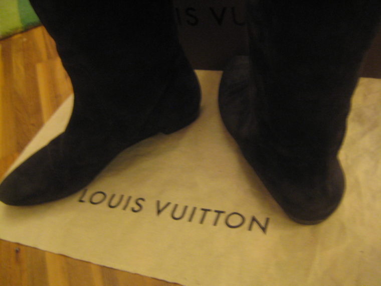 Louis Vuitton Stiefel braun 39 Leder-1493