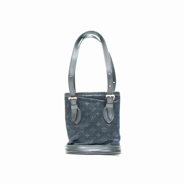 Louis Vuitton Tasche Bucket Satin schwarz