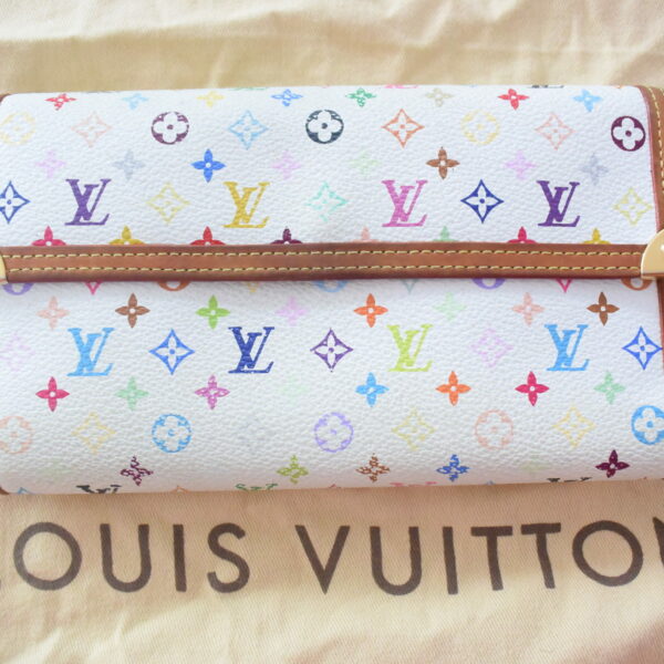 Louis Vuitton Geldbörse multicolor weiß