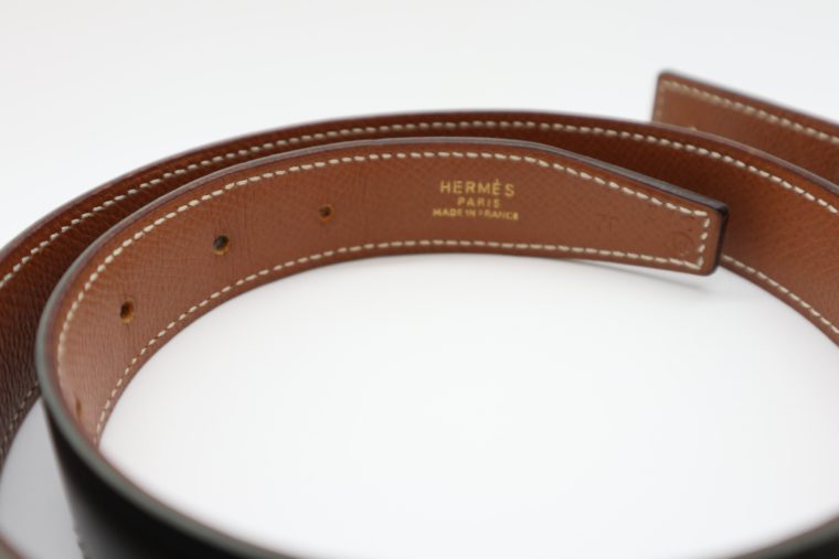 Hermès Gürtel Wendegürtel schwarz beige-14701