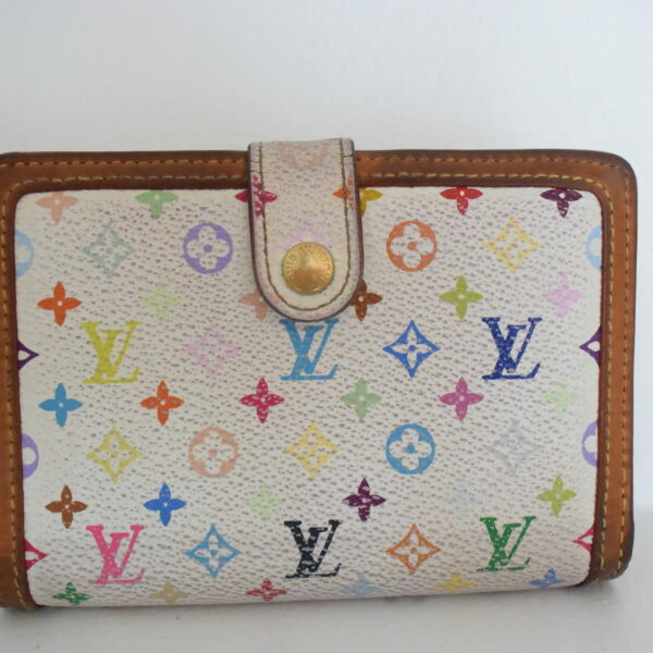 Louis Vuitton Geldbörse Portemonnaie Viennois Multicolor Weiß