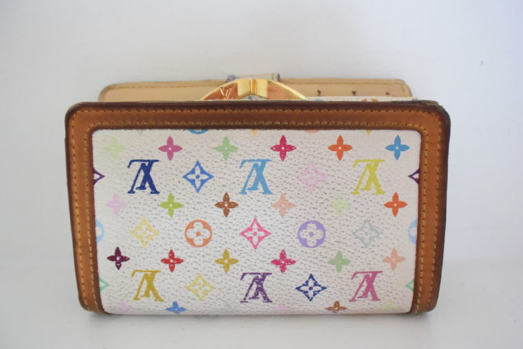 Louis Vuitton Geldbörse Portemonnaie Viennois Multicolor weiß-5633