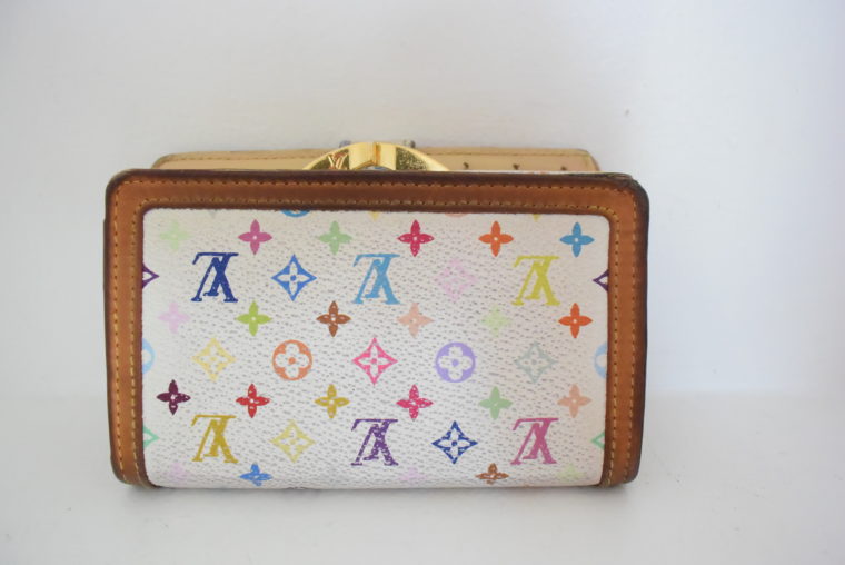 Louis Vuitton Geldbörse Portemonnaie Viennois Multicolor weiß-5629