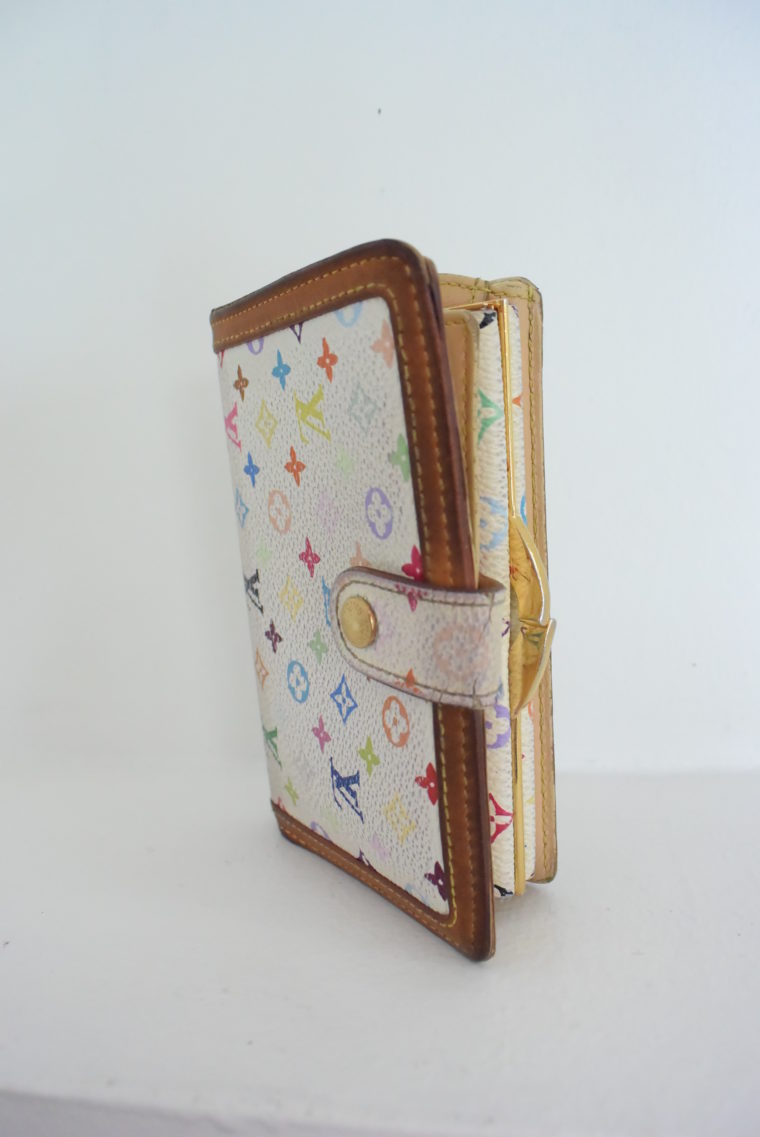Louis Vuitton Geldbörse Portemonnaie Viennois Multicolor weiß-5637
