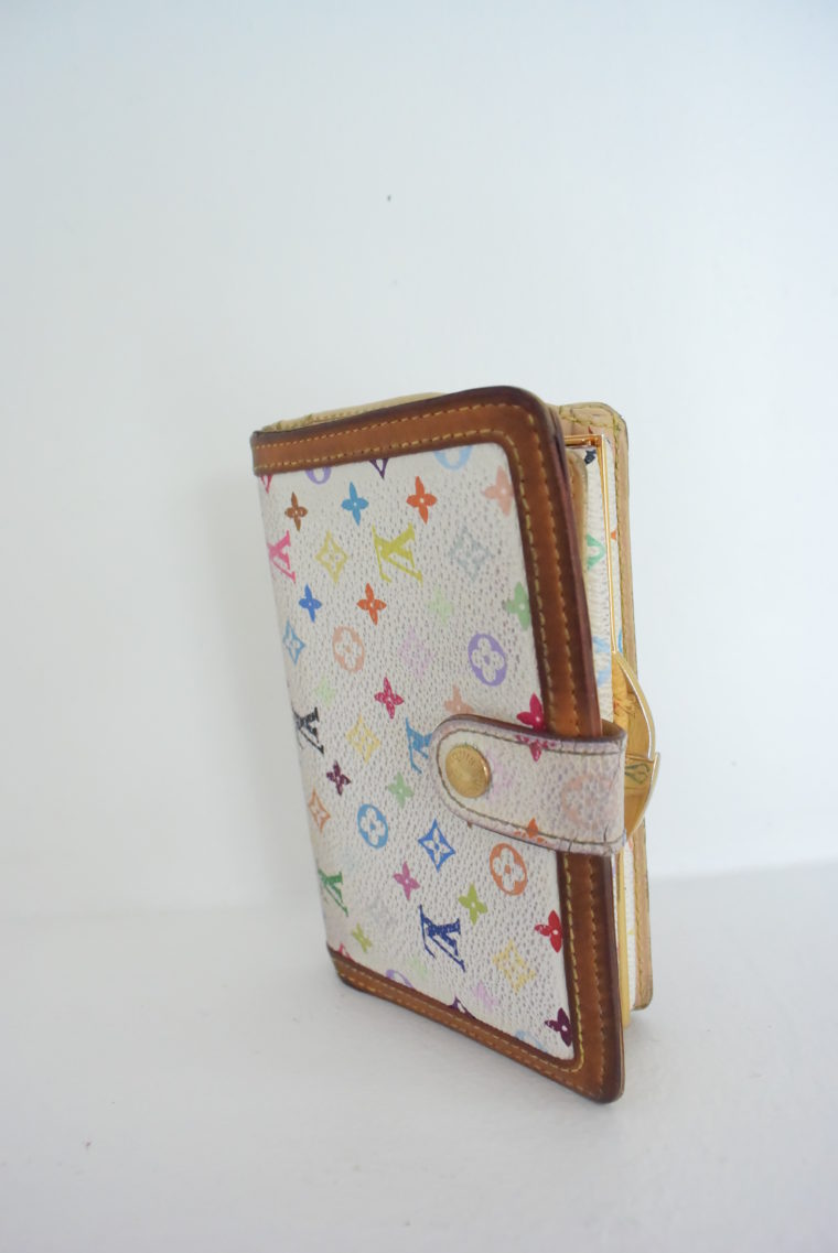 Louis Vuitton Geldbörse Portemonnaie Viennois Multicolor weiß-5638