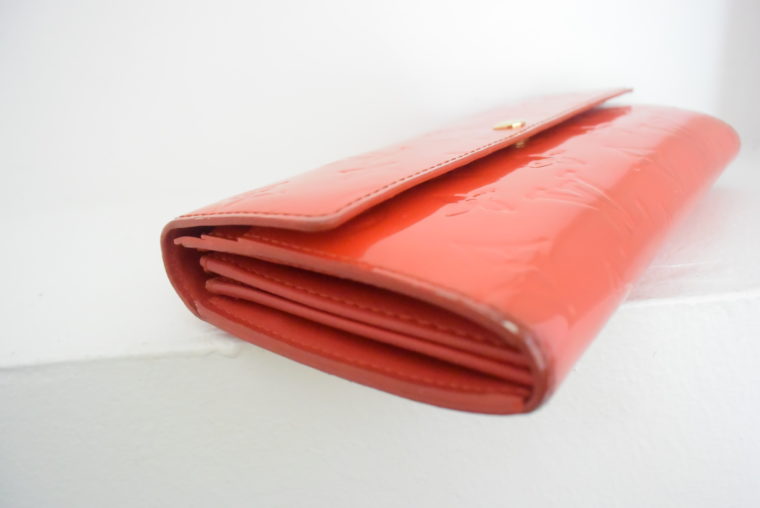 Louis Vuitton Geldbörse Sarah Vernis Leder rot-6080
