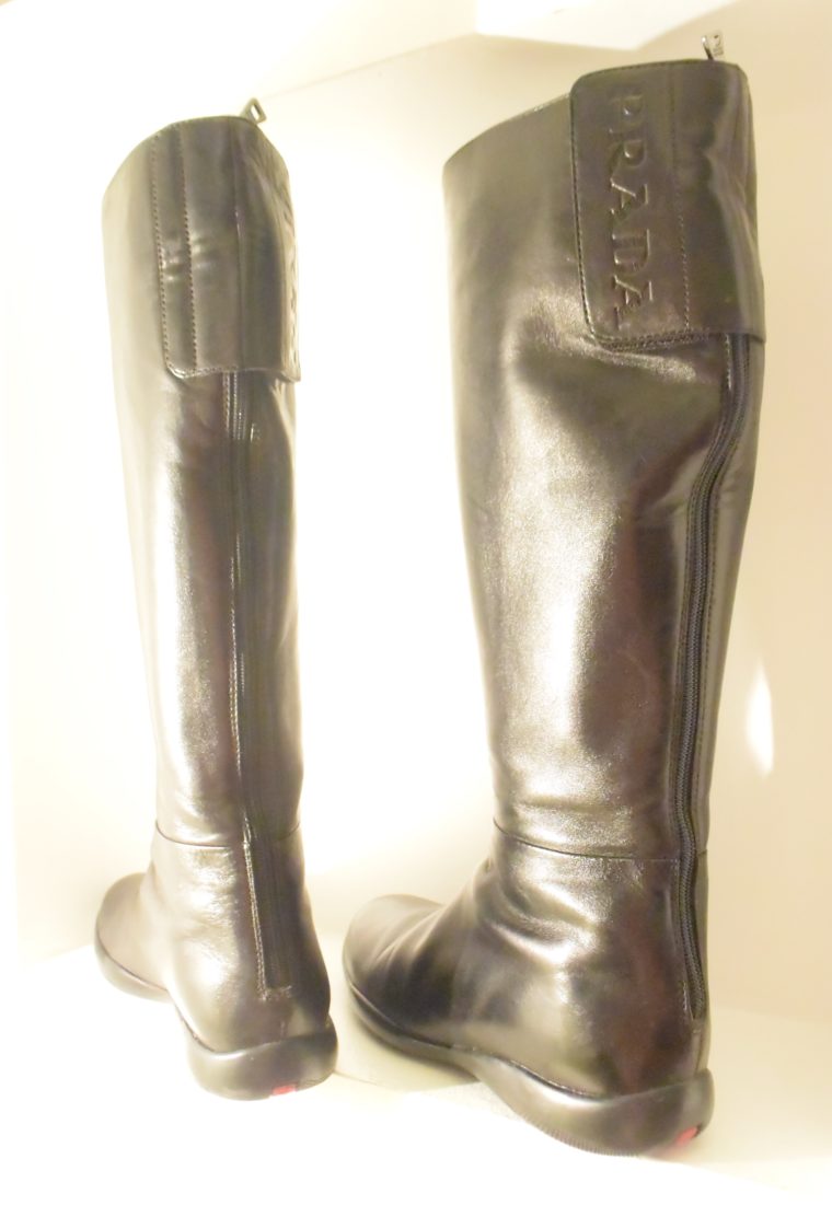 Prada Stiefel schwarz Leder 37-7133