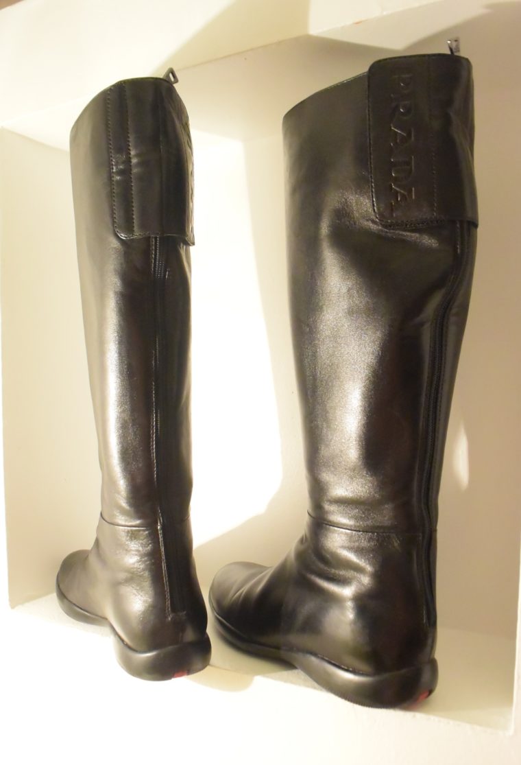 Prada Stiefel schwarz Leder 37-7135
