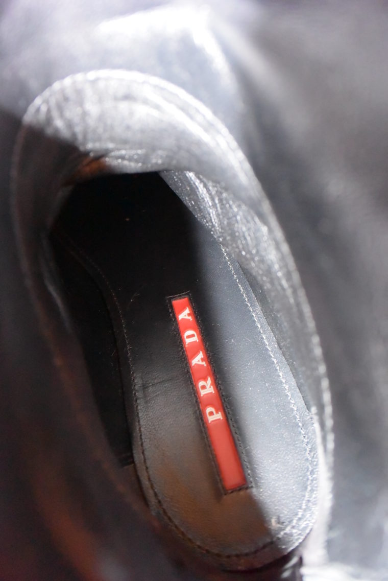 Prada Stiefel schwarz Leder 37-7139